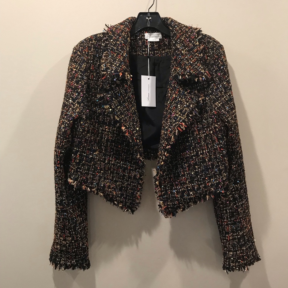 Lovers + Friends Paola Cropped Jacket, Size Large - Picture 3 of 7